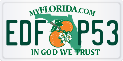 FL license plate EDFP53