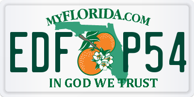 FL license plate EDFP54