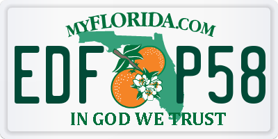 FL license plate EDFP58