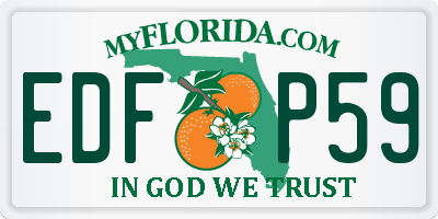 FL license plate EDFP59