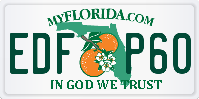FL license plate EDFP60