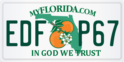 FL license plate EDFP67