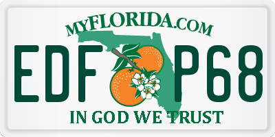 FL license plate EDFP68