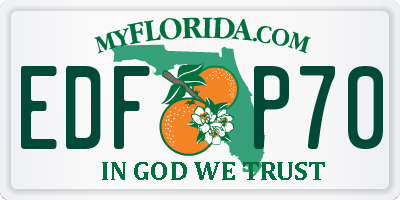 FL license plate EDFP70