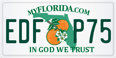 FL license plate EDFP75
