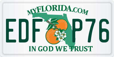 FL license plate EDFP76