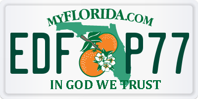 FL license plate EDFP77
