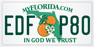 FL license plate EDFP80
