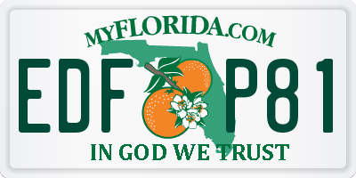 FL license plate EDFP81