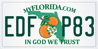 FL license plate EDFP83