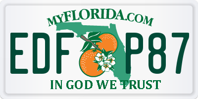 FL license plate EDFP87