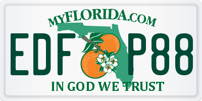 FL license plate EDFP88