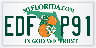 FL license plate EDFP91