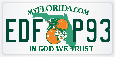 FL license plate EDFP93