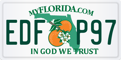 FL license plate EDFP97