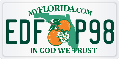 FL license plate EDFP98