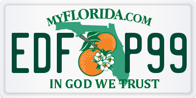 FL license plate EDFP99