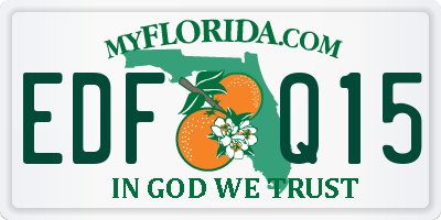 FL license plate EDFQ15