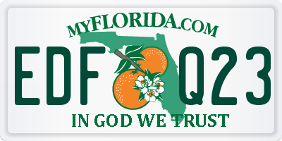 FL license plate EDFQ23