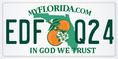 FL license plate EDFQ24