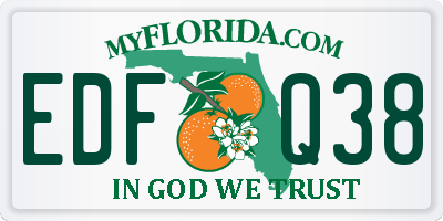 FL license plate EDFQ38