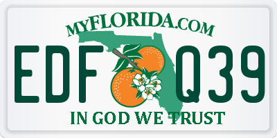 FL license plate EDFQ39