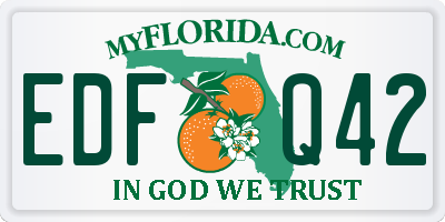 FL license plate EDFQ42