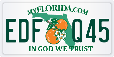 FL license plate EDFQ45