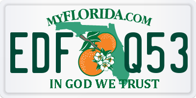 FL license plate EDFQ53