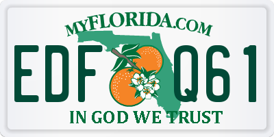 FL license plate EDFQ61
