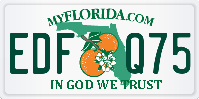 FL license plate EDFQ75