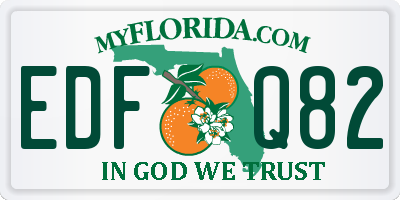 FL license plate EDFQ82
