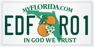 FL license plate EDFR01
