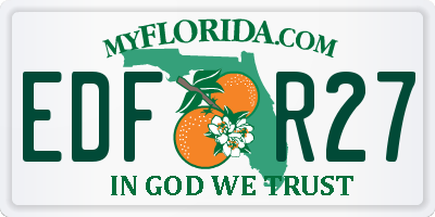 FL license plate EDFR27