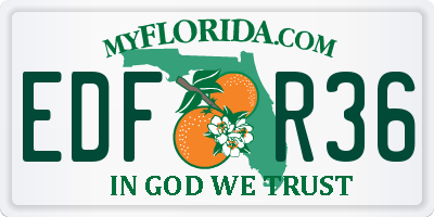 FL license plate EDFR36