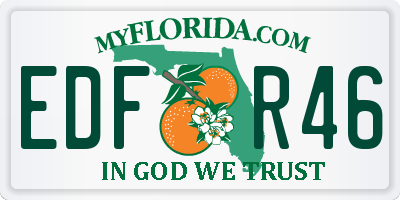 FL license plate EDFR46