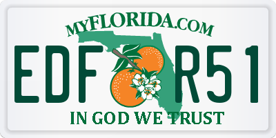 FL license plate EDFR51