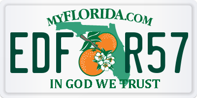 FL license plate EDFR57