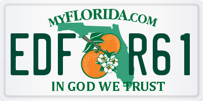FL license plate EDFR61