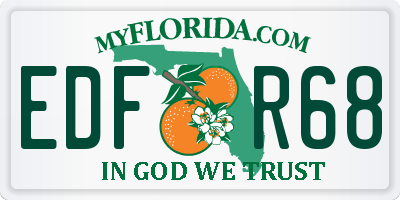 FL license plate EDFR68