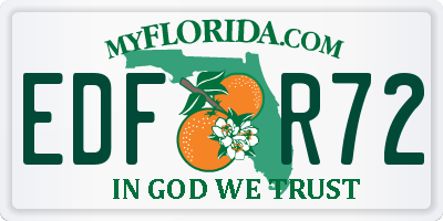 FL license plate EDFR72