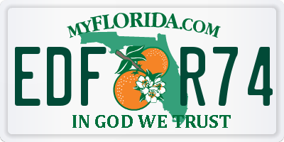 FL license plate EDFR74