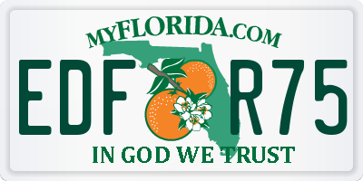 FL license plate EDFR75