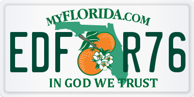 FL license plate EDFR76
