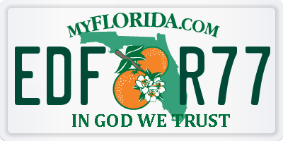 FL license plate EDFR77