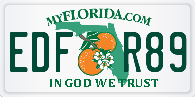 FL license plate EDFR89