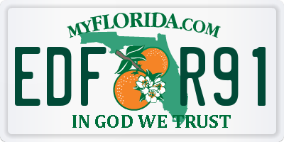 FL license plate EDFR91