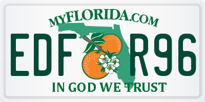 FL license plate EDFR96
