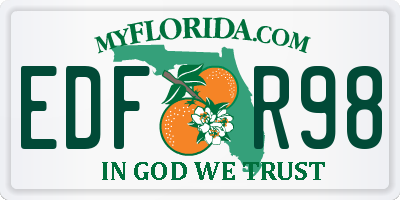 FL license plate EDFR98