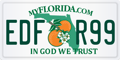 FL license plate EDFR99